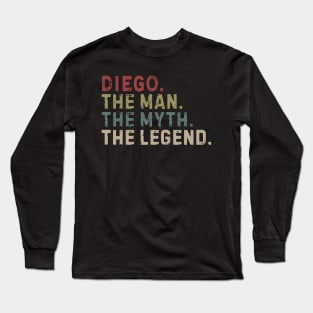 Diego the man the myth the legend football Long Sleeve T-Shirt